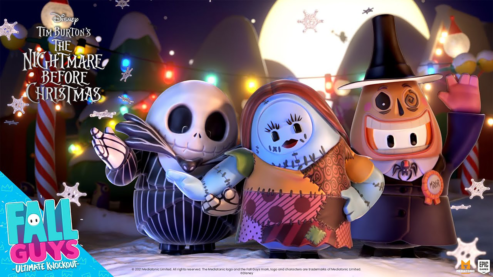 Fall Guys: Ultimate Knockout จะจัดอีเวนต์ครอสโอเวอร์กับ The Nightmare Before Christmas