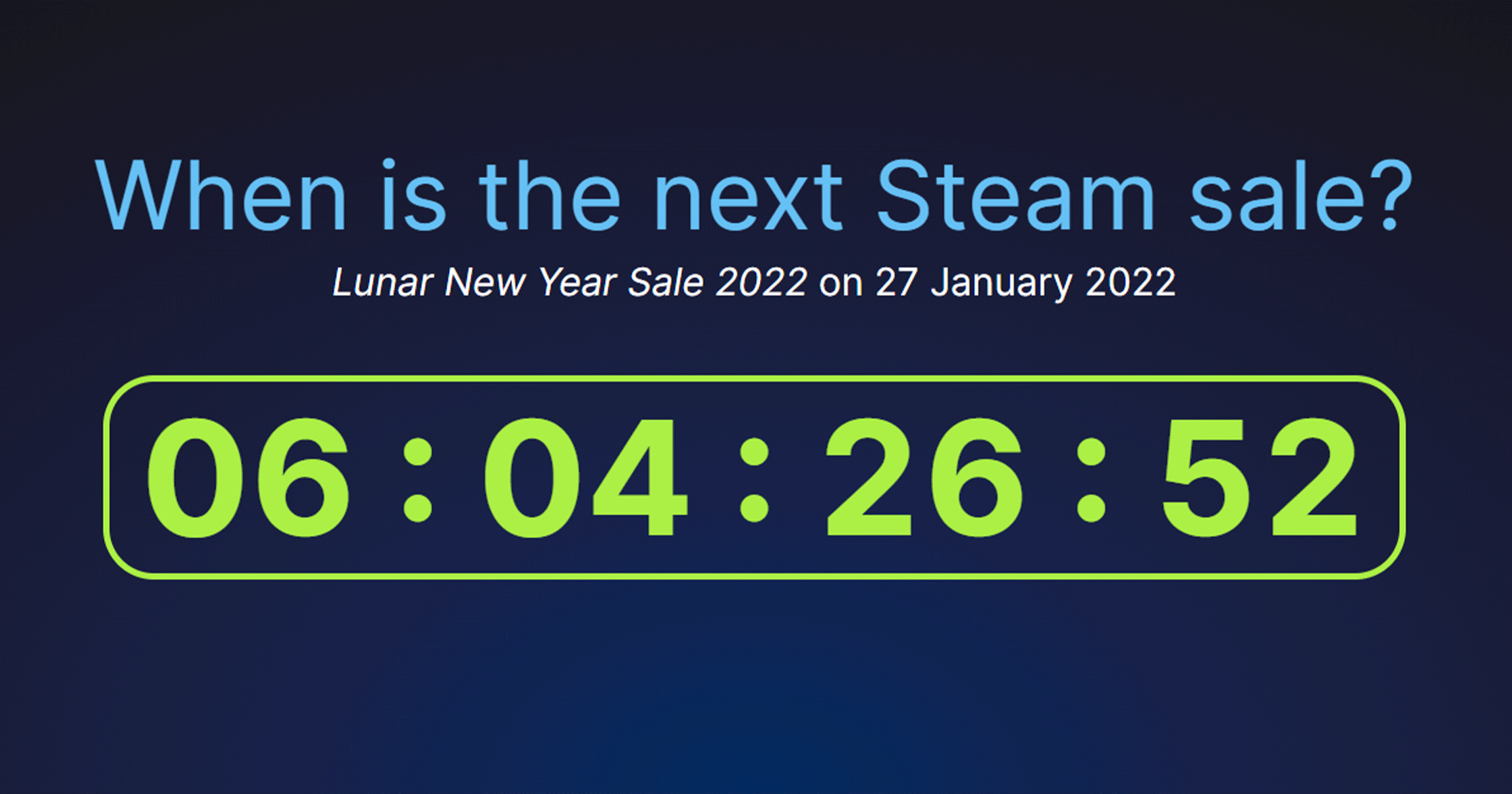 Steam DB เผยกำหนดเทศกาล Lunar New Year Sale เริ่ม 27 ม.ค.นี้