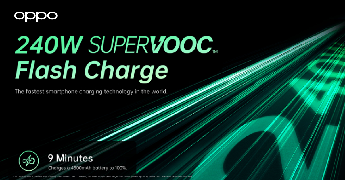 OPPO เปิดตัว SUPERVOOC 150W ที่มาพร้อม BHE ช่วยเซฟแบตฯ และ 240W SUPERVOOC มาตรฐานชาร์จเร็วใหม่