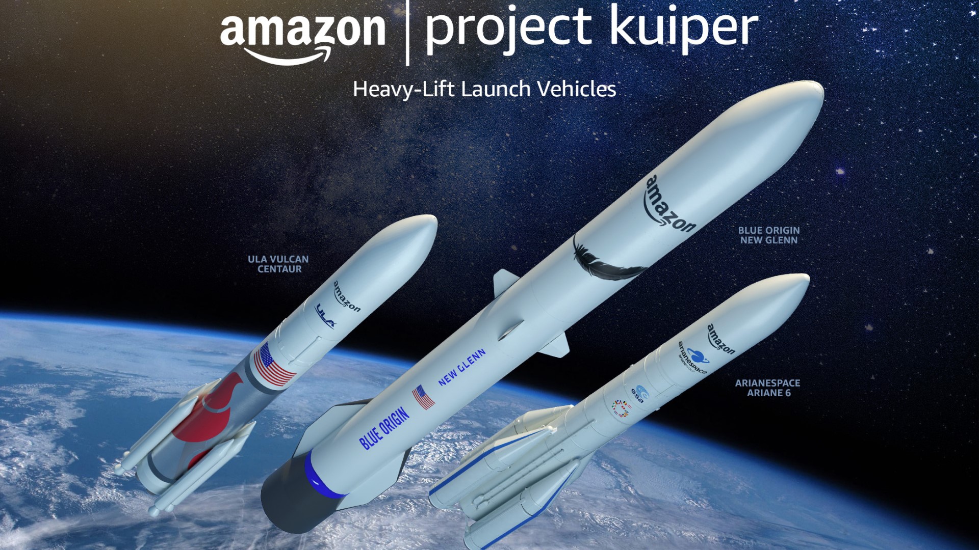 Amazon จองจรวด 83 เที่ยวบินปล่อยเครือข่ายดาวเทียมในโครงการ Kuiper