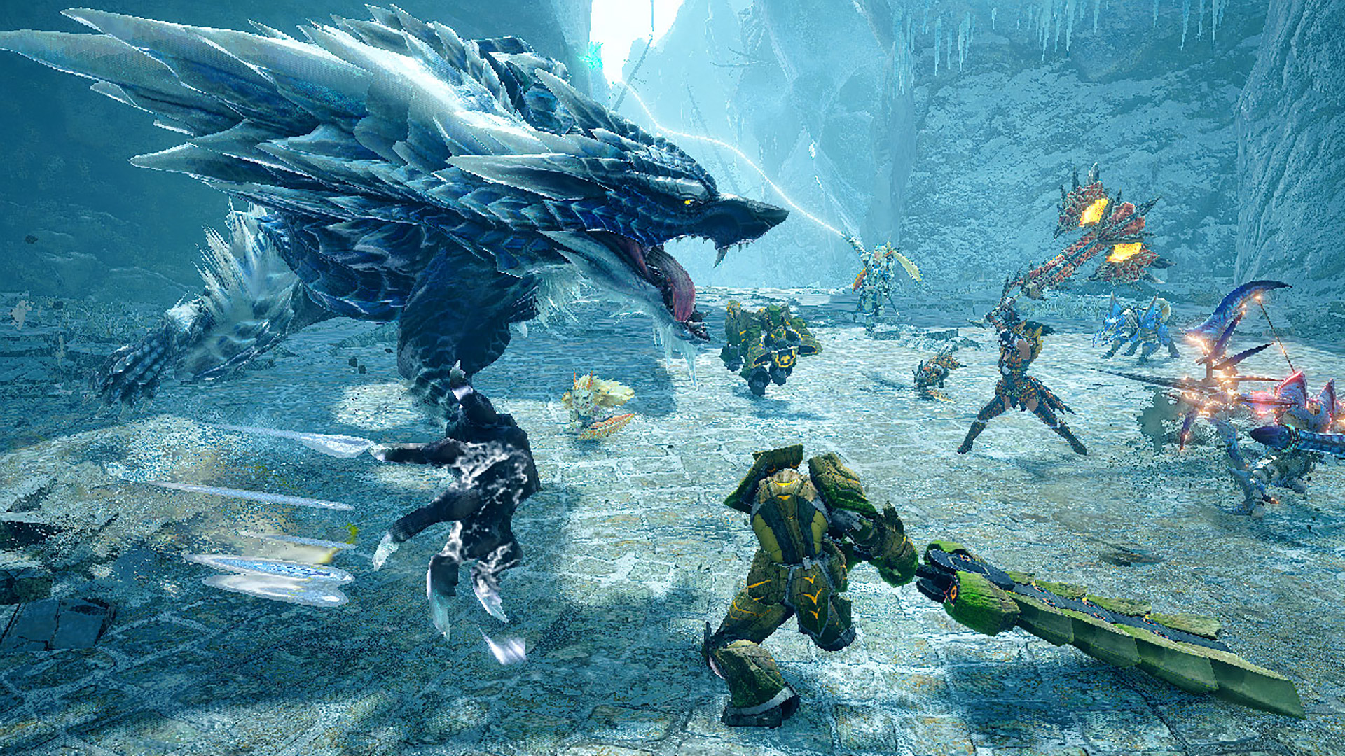 ชมการต่อสู้กับ Ice Wolf Dragon ในคลิปเกมเพลย์ใหม่ของ Monster Hunter Rise: Sunbreak