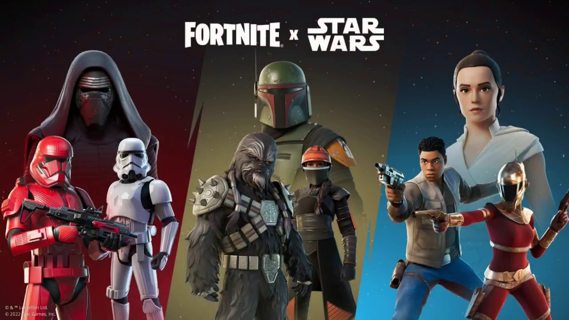 Fortnite เพิ่มชุดและอาวุธจาก Star Wars