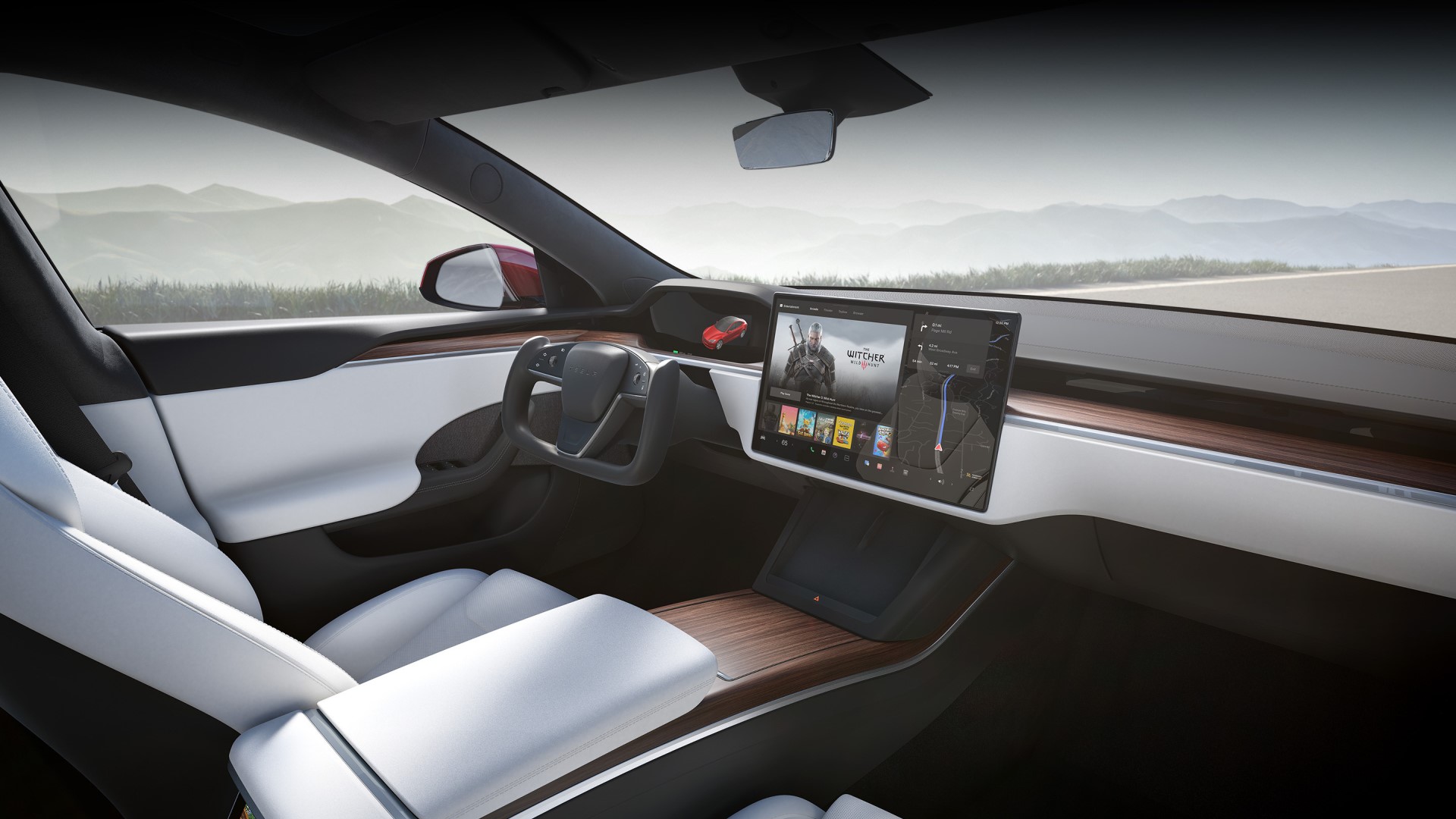 Tesla Model S ปรับปรุงใหม่ติดตั้งมอเตอร์ให้ปรับหมุนหน้าจอกลางได้