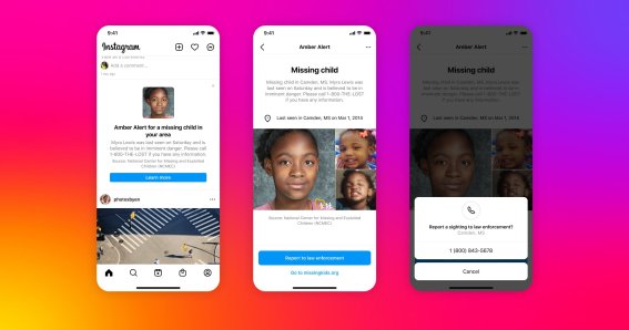 Instagram เริ่มผลักดัน Amber Alerts ไปยังฟีดของผู้ใช้