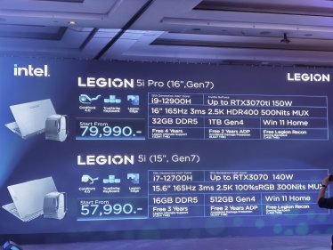 Lenovo ผนึก Intel เปิดตัวโน้ตบุ๊กยุคใหม่ Legion 5i | 5i Pro ค่าตัวเริ่มต้น 57,990.-