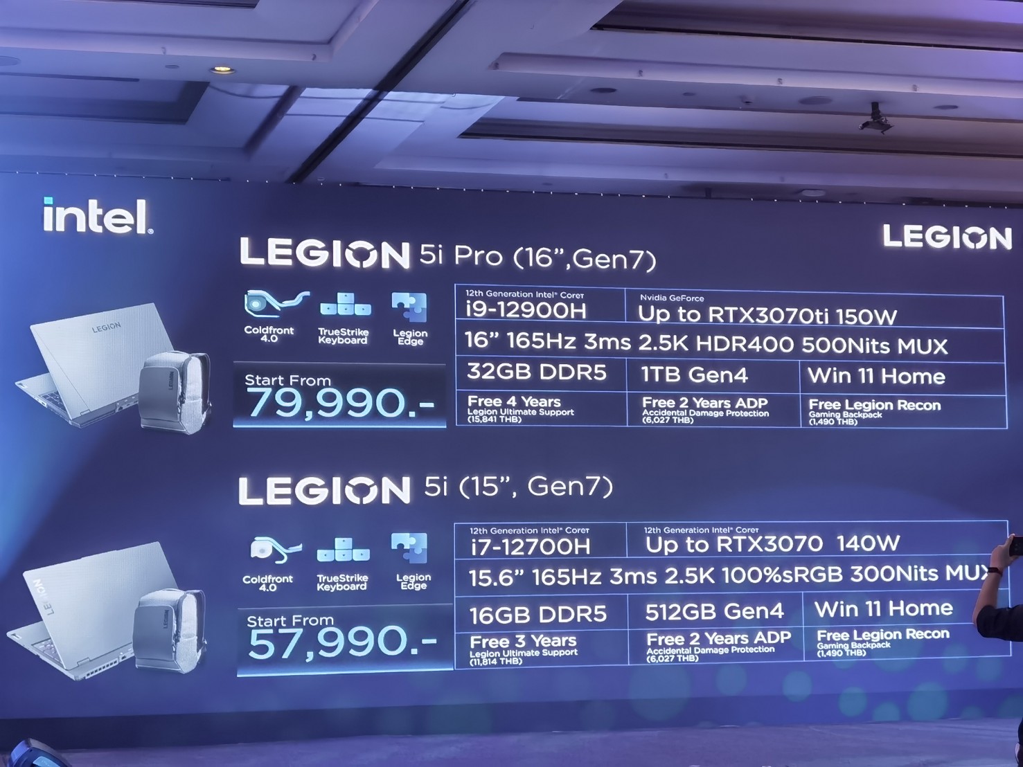 Lenovo ผนึก Intel เปิดตัวโน้ตบุ๊กยุคใหม่ Legion 5i | 5i Pro ค่าตัวเริ่มต้น 57,990.-