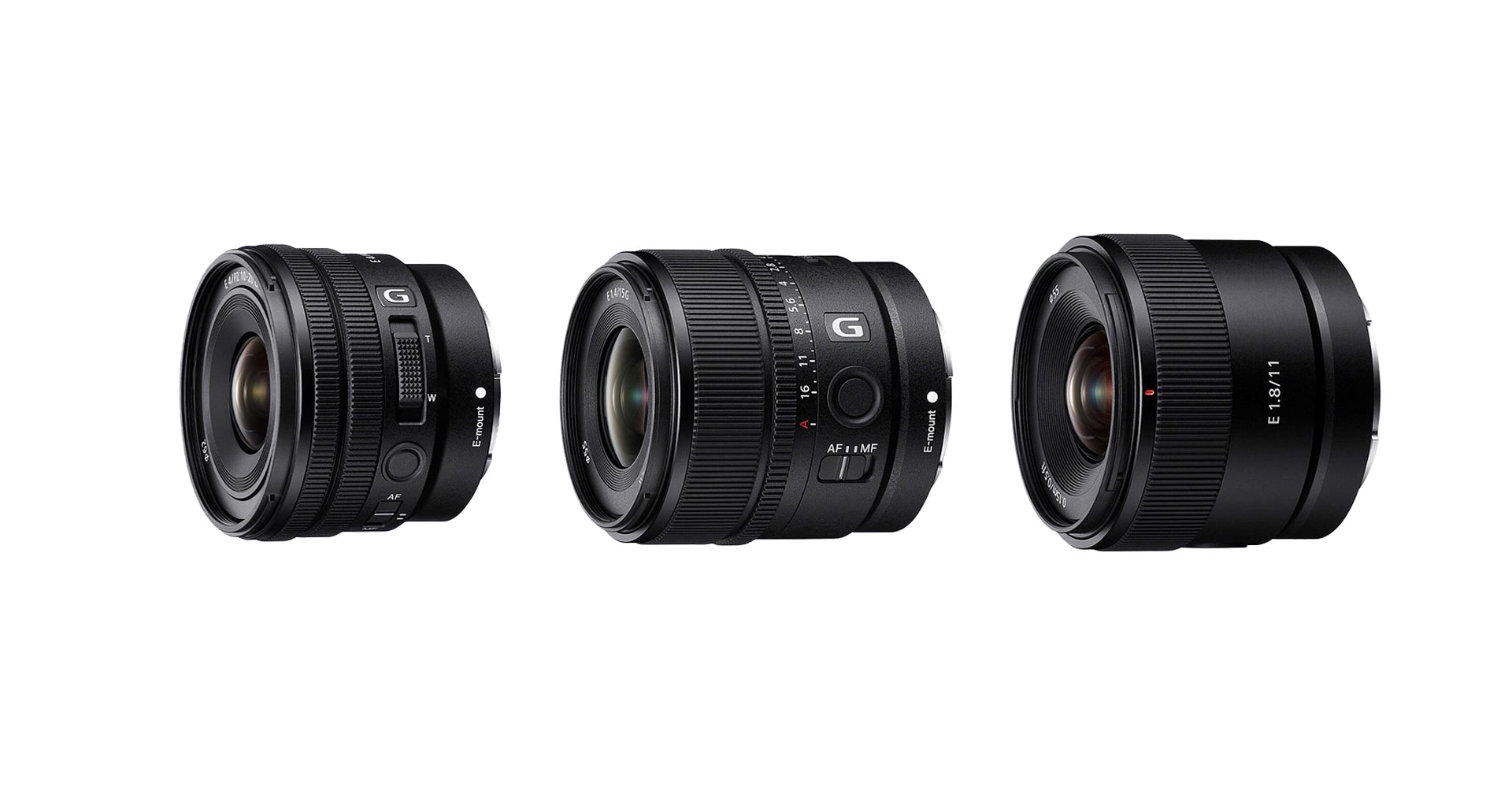 Sony เปิดตัว 3 เลนส์ APS-C รุ่นใหม่ 10-20mm F4 G OSS, 15mm F1.4 G และ 11mm F1.8