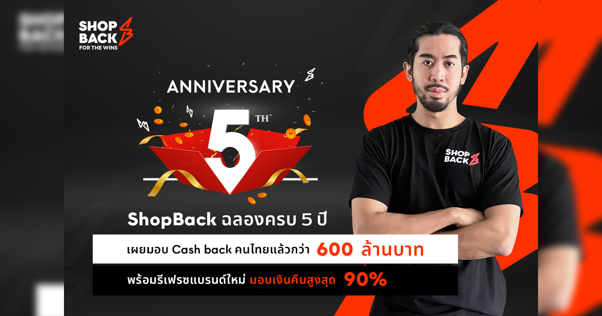 ShopBack ฉลองครบรอบ 5 ปี เผยส่งมอบ Cash back คนไทยไปแล้วกว่า 600 ล้านบาท