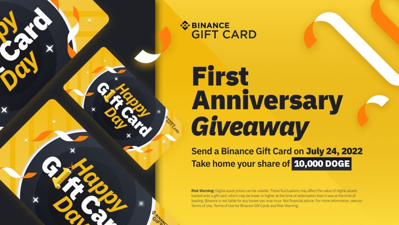 Binance ประกาศแจก 10,000 DOGE เฉลิมฉลองครบรอบ 1 ปี Binance Gift Card 