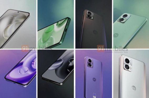 หลุดภาพเรนเดอร์ Motorola Edge 30 Neo มาพร้อมตัวเลือก 4 สี: ดำ,ม่วง,เขียว,ขาว