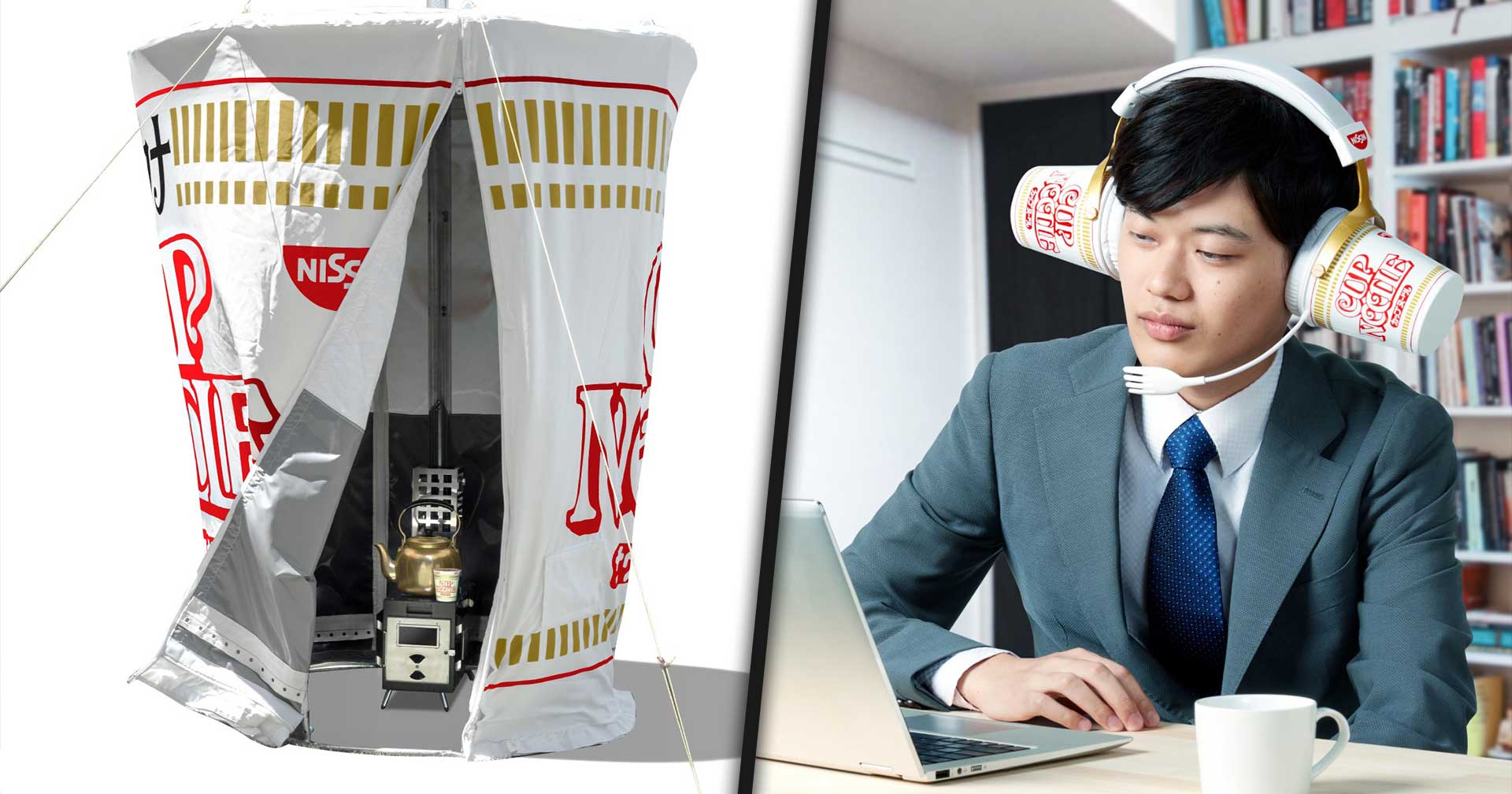 Nissin เปิดตัว ‘หูฟัง’ และ ‘ตู้อบซาวน่า’ ถ้วยบะหมี่กึ่งสำเร็จรูป ที่จะเป็นของรางวัลสำหรับกิจกรรมชิงโชค