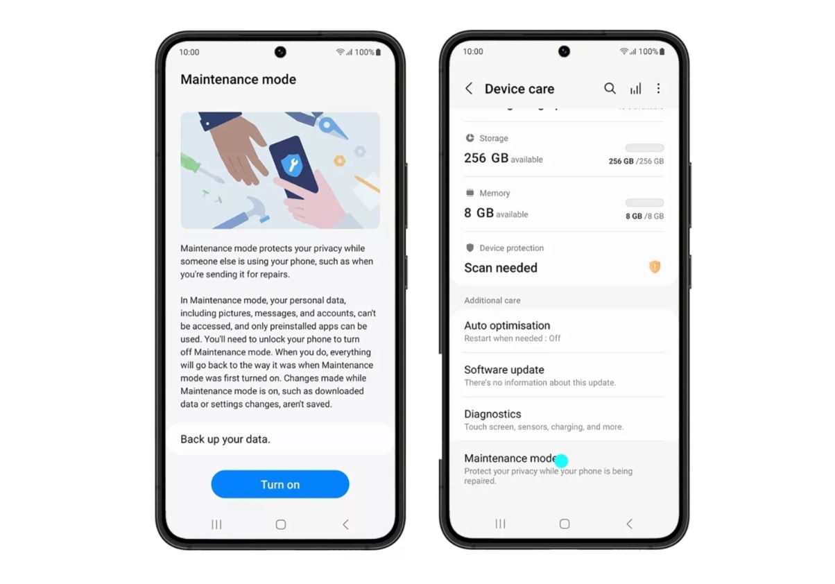 Samsung ปล่อยฟีเจอร์ใหม่ Maintenance Mode เพื่อป้องกันข้อมูลส่วนตัวหลุดเวลาส่งซ่อม!