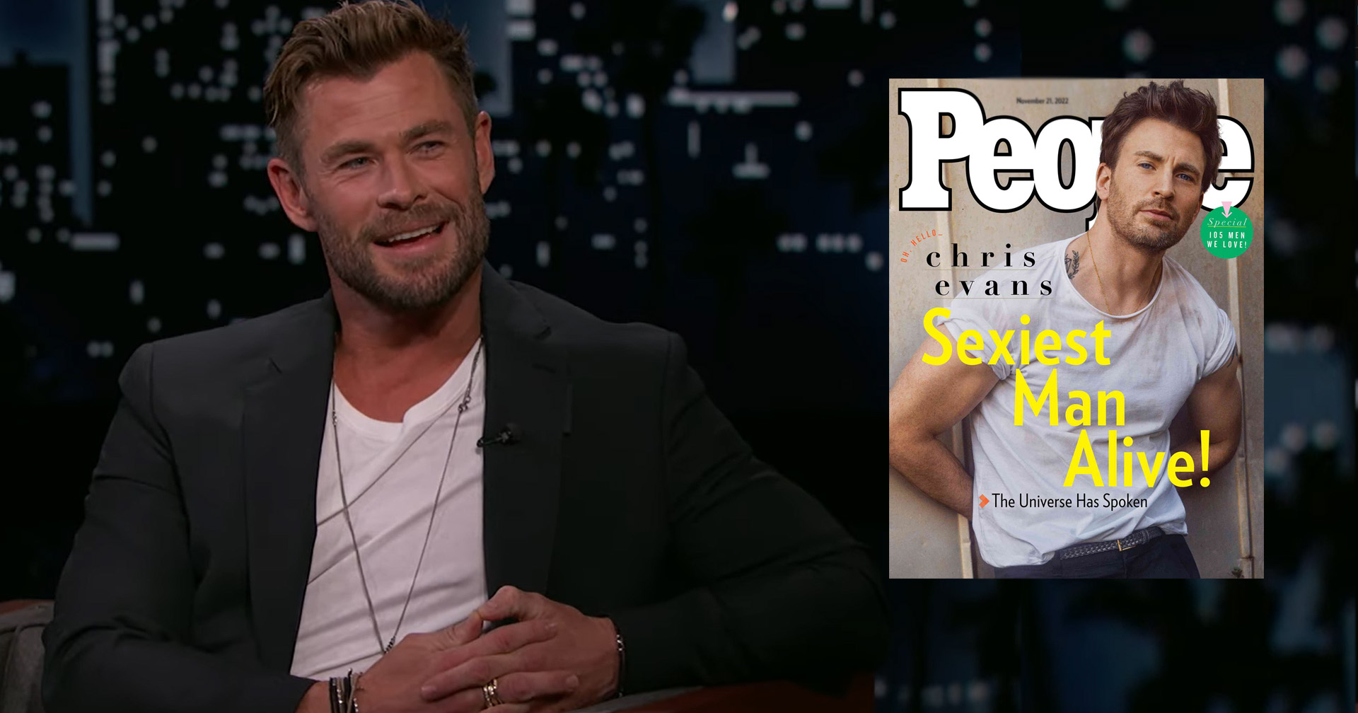Chris Hemsworth เผย Chris Evans โดนแก๊งอเวนเจอร์สแซวยับ หลังได้รับเลือกเป็น ‘ชายที่เซ็กซี่ที่สุดในโลก’