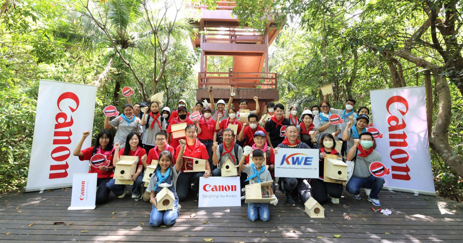 กิจกรรม Canon Bird Branch Project ปีที่ 2 ณ คุ้งบางกระเจ้า ติดตั้งบ้านนกจากวัสดุเหลือใช้อนุรักษ์สายพันธุ์นกประจำถิ่น