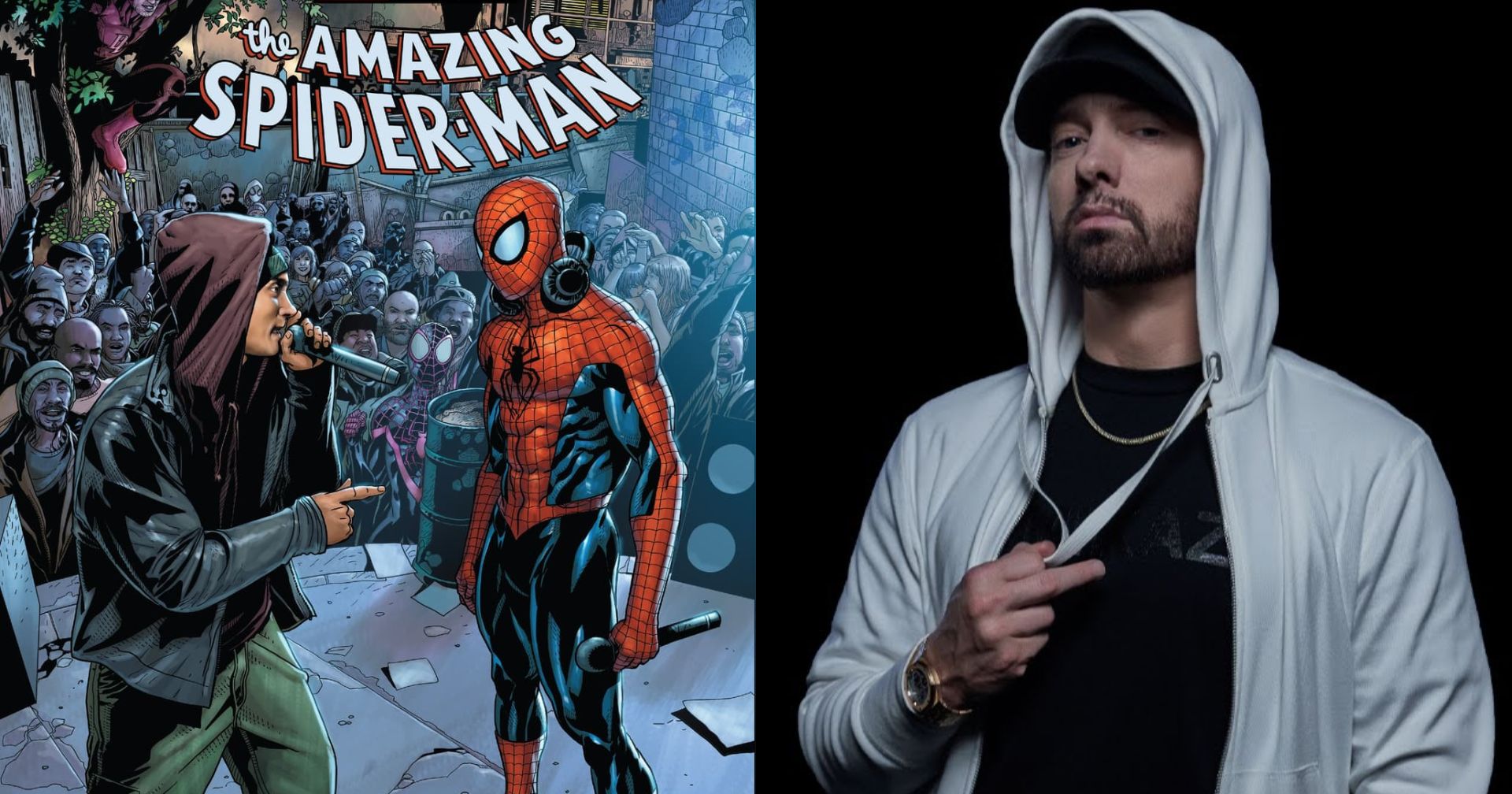 Eminem ประชันสไปเดอร์แมน บนปก ‘The Amazing Spider-Man’ เล่มใหม่