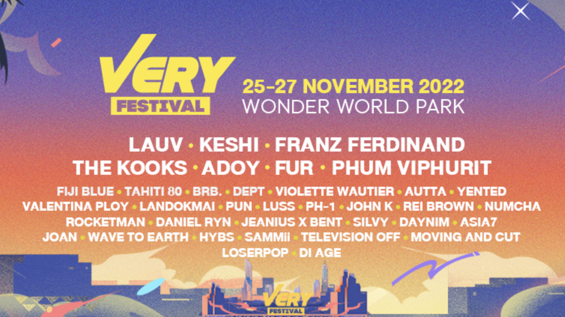 “Very Festival 2022” 25-27 พ.ย.นี้ เทศกาลดนตรีนานาชาติสุดยิ่งใหญ่แห่งปีที่คอดนตรีไม่ควรพลาด !