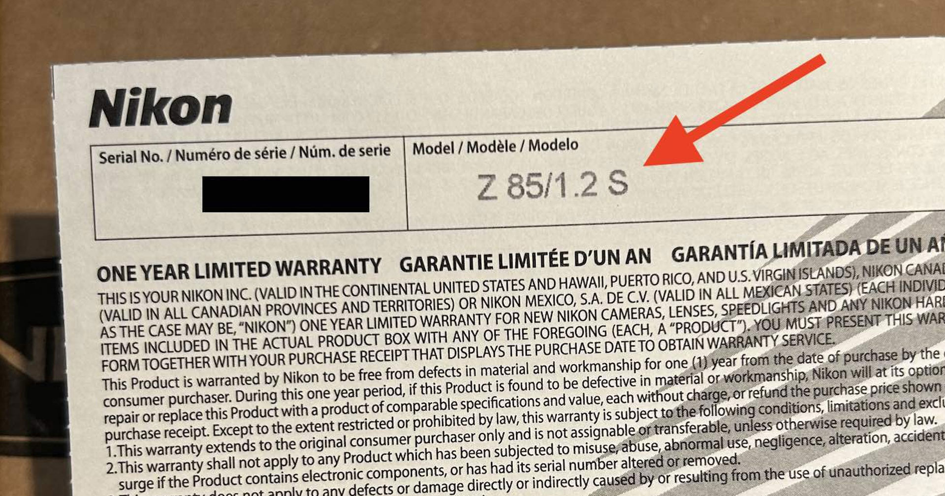 มายังไง!? ซื้อเลนส์ Nikkor Z 35mm F1.8 S แต่กลับได้ใบรับประกัน 85mm F1.2 S ที่ยังไม่เปิดตัว แบบนี้มีเงื่อนงำ