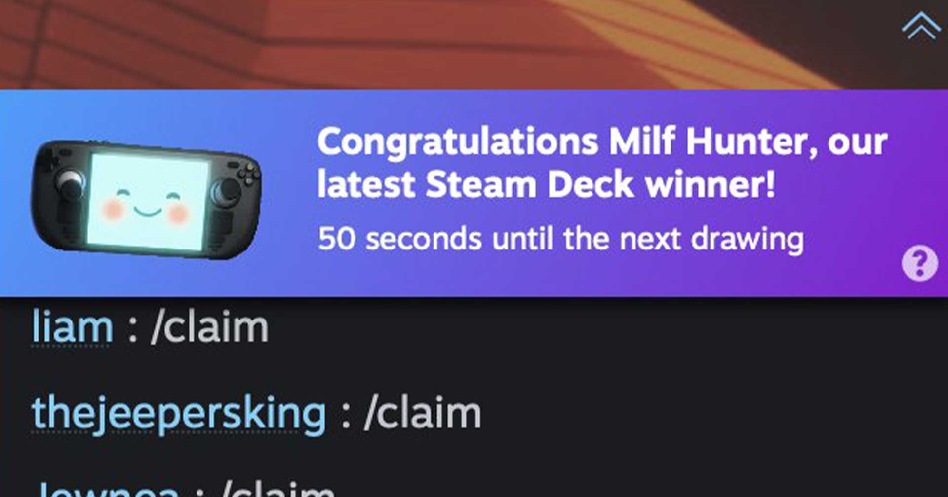 Milf Hunter ชนะชิงโชค Steam Deck จากไลฟ์สตรีม The Game Awards 2022
