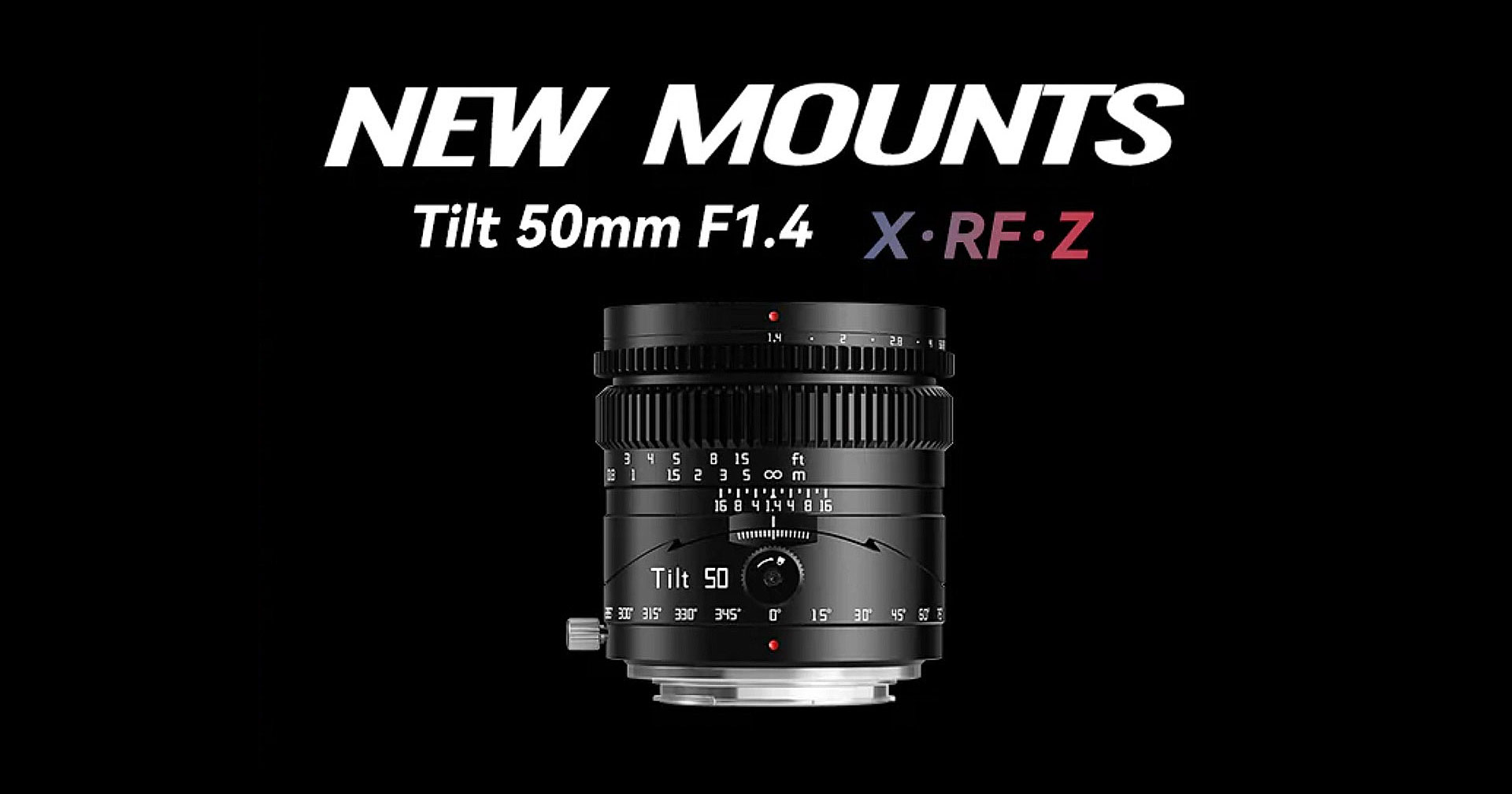 เปิดตัว TTArtisan 50mm F1.4 Tilt ในเมาท์ใหม่ Canon RF, Fujifilm X และ Nikon Z