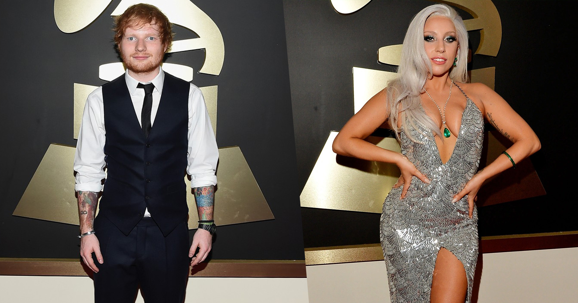 มุก Lady Gaga เข้าใจผิดว่า Ed Sheeran เป็นบริกรในงานกาล่า เป็น Fake News ตั้งแต่ปี 2015