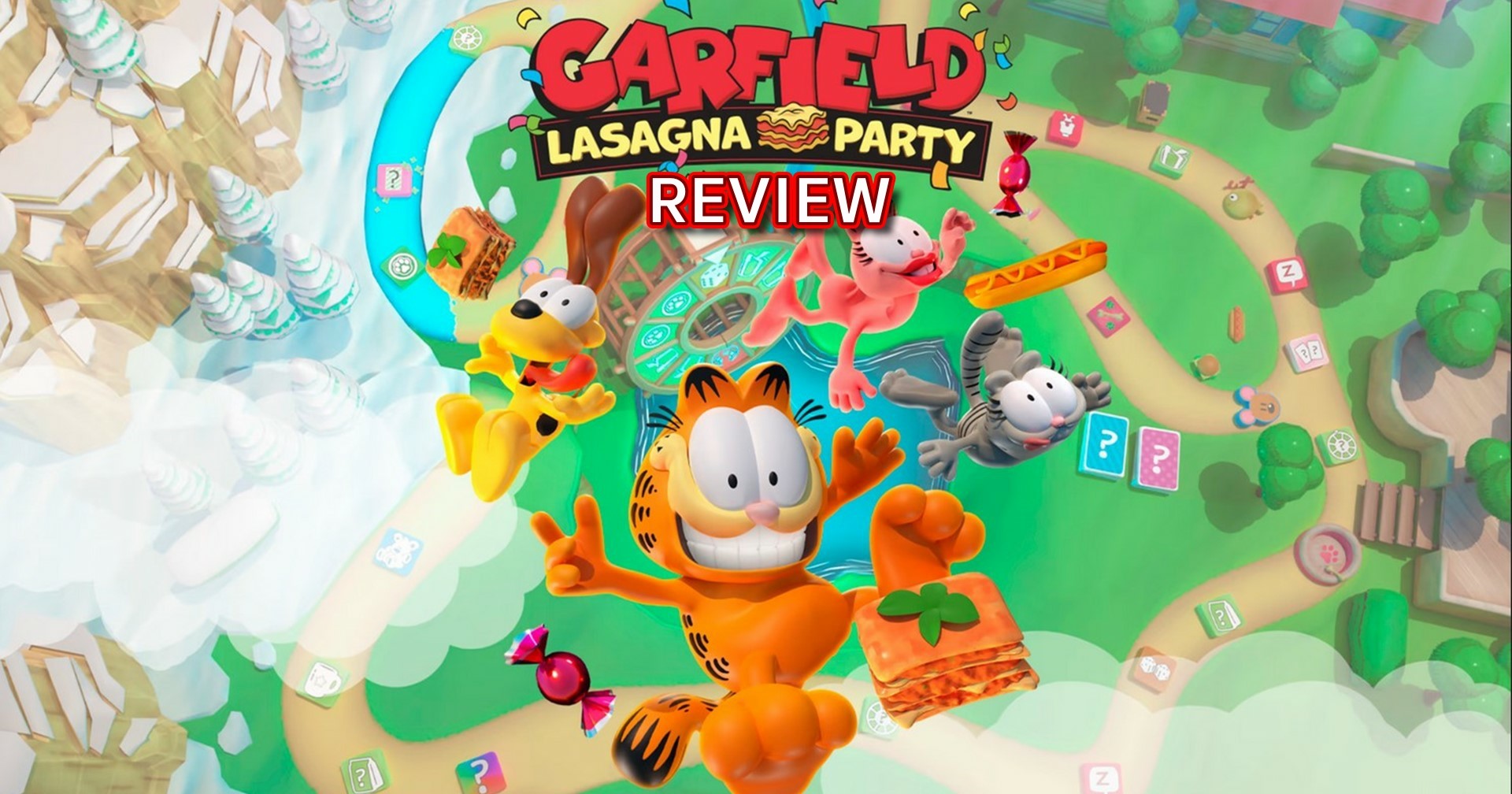 รีวิวเกม Garfield Lasagna Party เกมแนว Mario Party ฉบับน้องแมวการ์ฟิลด์