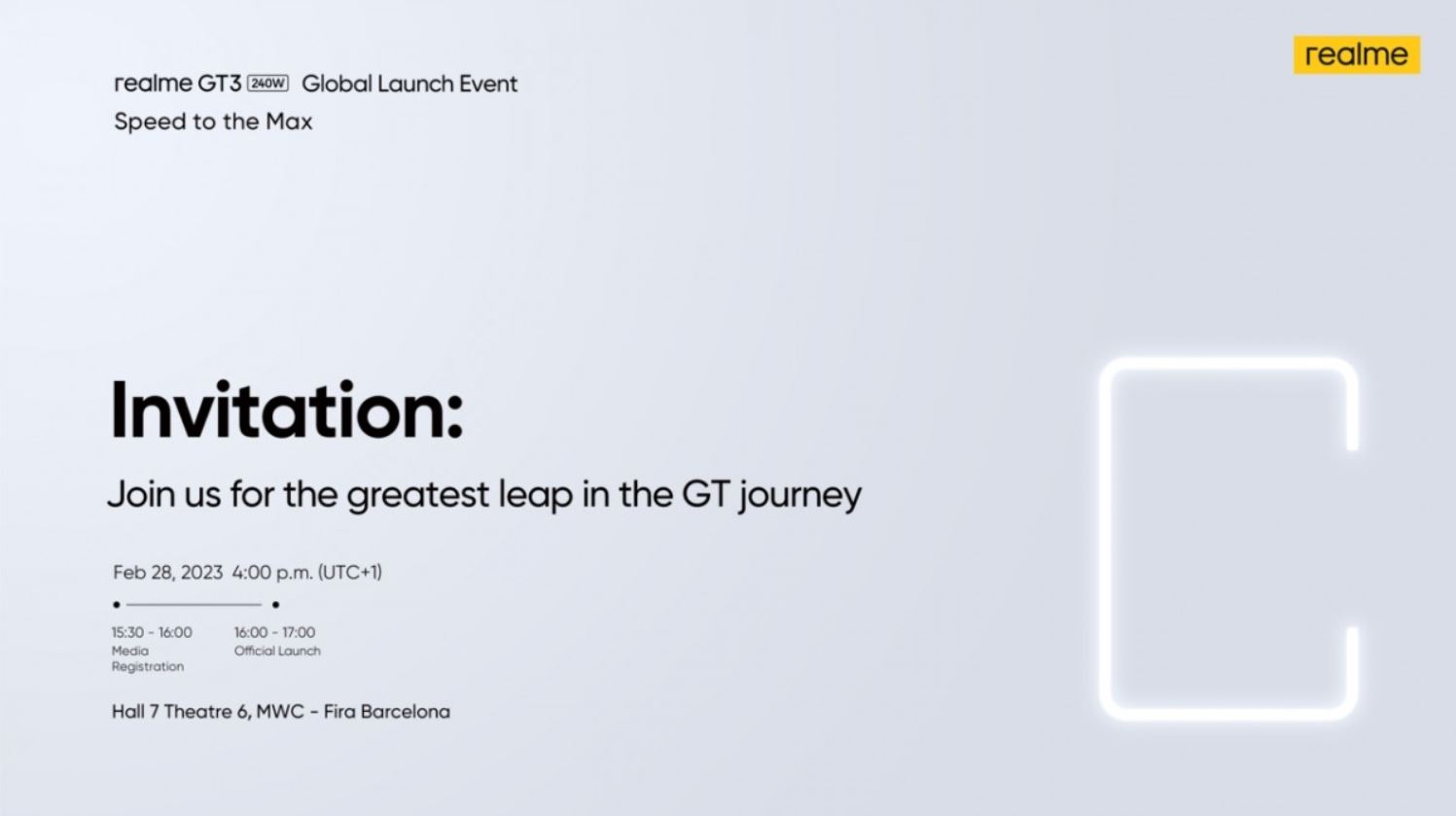 Realme จะเปิดตัว Realme GT3 แบบ Global ที่ชาร์จไวถึง 240W ในวันที่ 28 กุมภาพันธ์นี้!