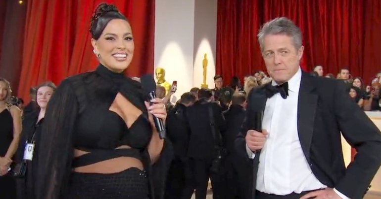 Ashley Graham Hugh Grant Oscars 2023
