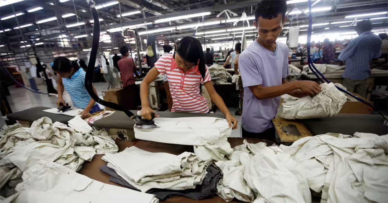 A garment factory in Yangon