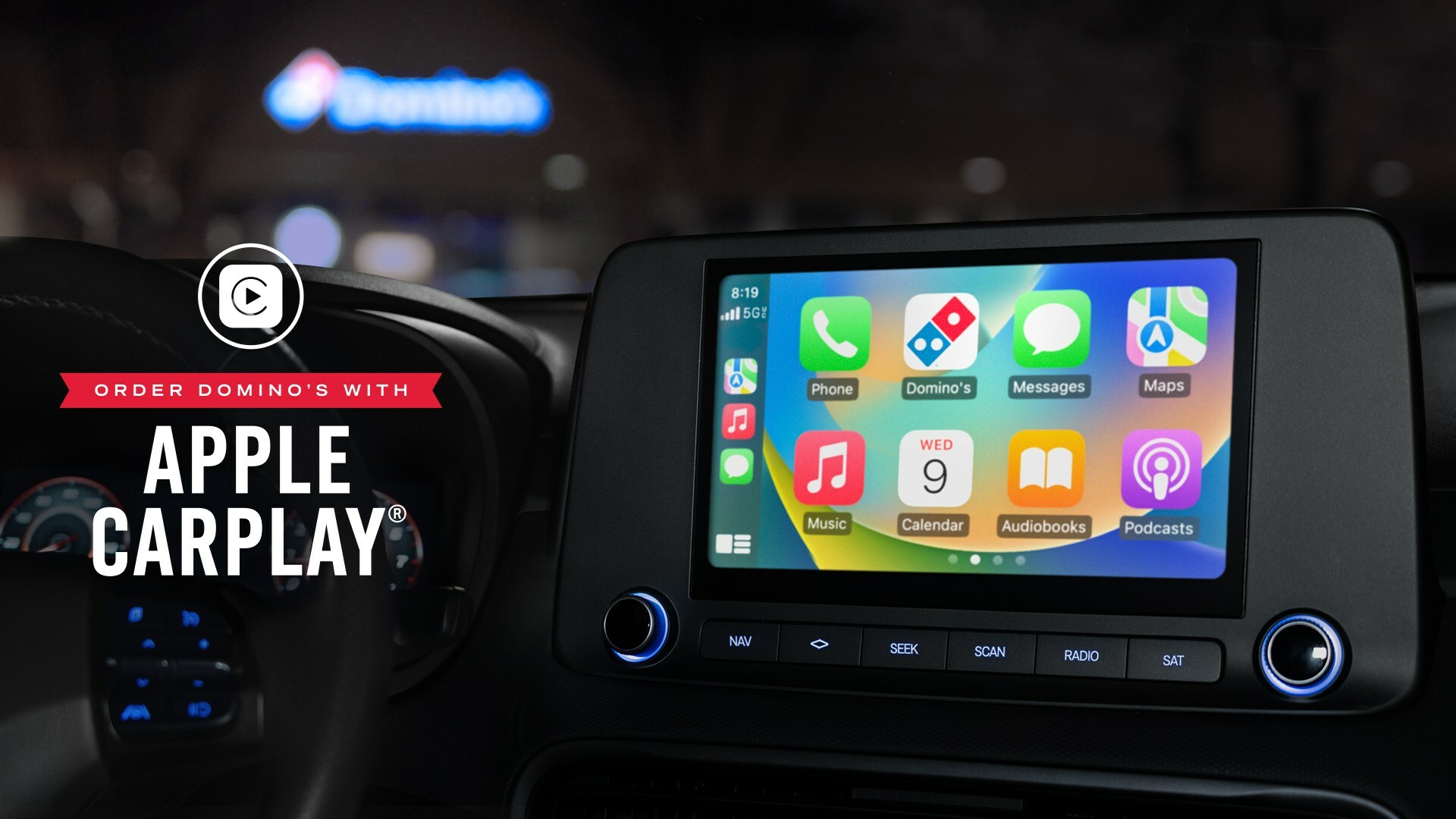 Domino’s ให้ลูกค้าสามารถสั่งพิซซ่าบนรถขณะเดินทางได้ผ่าน Apple CarPlay?