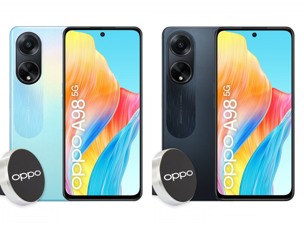 เผยภาพเรนเดอร์ Oppo A98 5G แบบชัด ๆ มีตัวเลือกสีฟ้าและสีดำ!