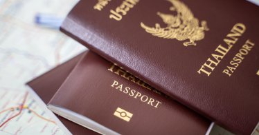 closed up thailand passport