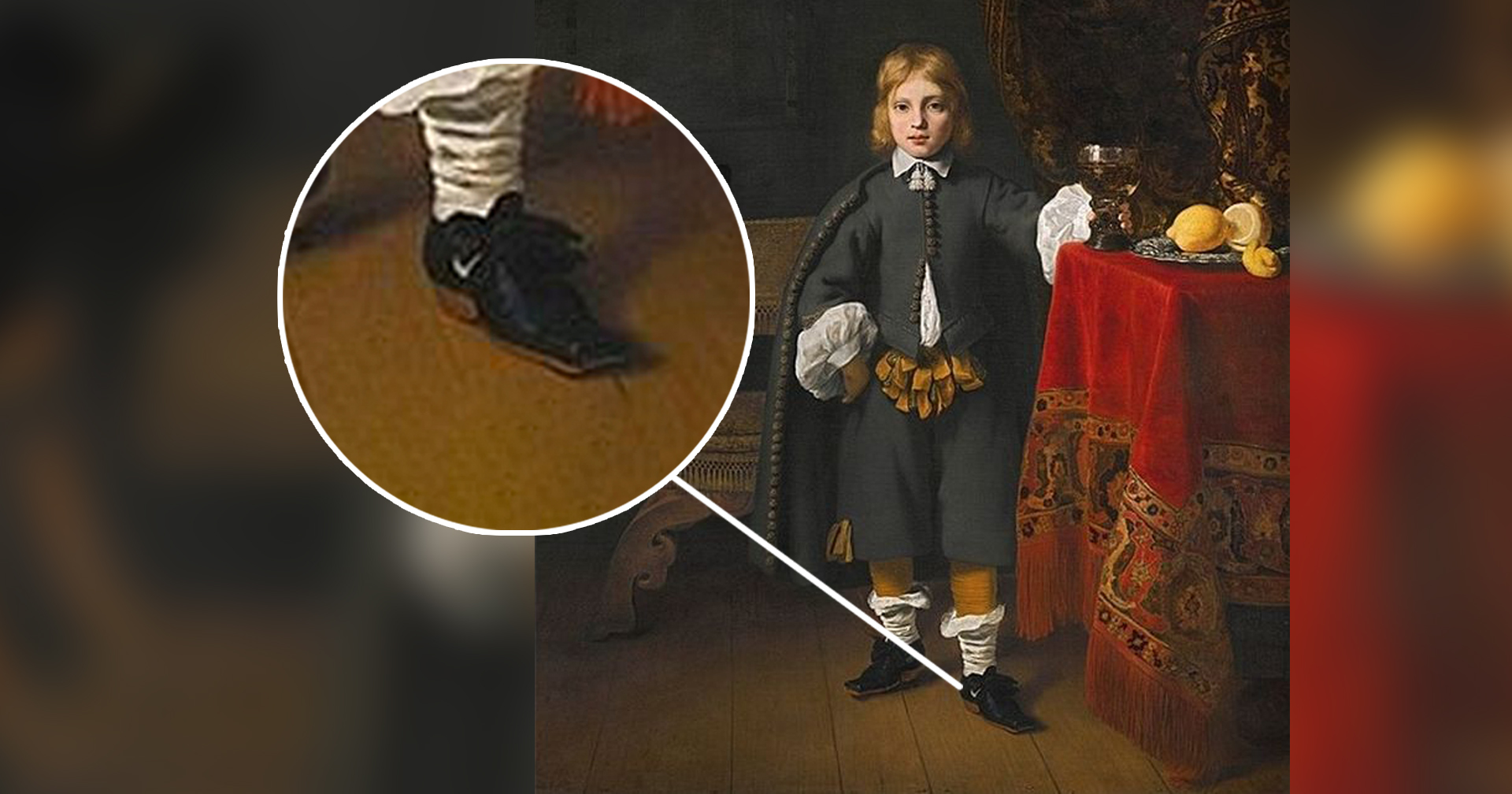 การข้ามเวลามีอยู่จริง? พบโลโก้ ‘Nike’ ในภาพวาดเหมือน ของศิลปินชาวดัตช์อายุกว่า 400 ปี
