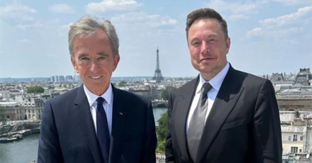 Elon Musk and Bernard Arnault