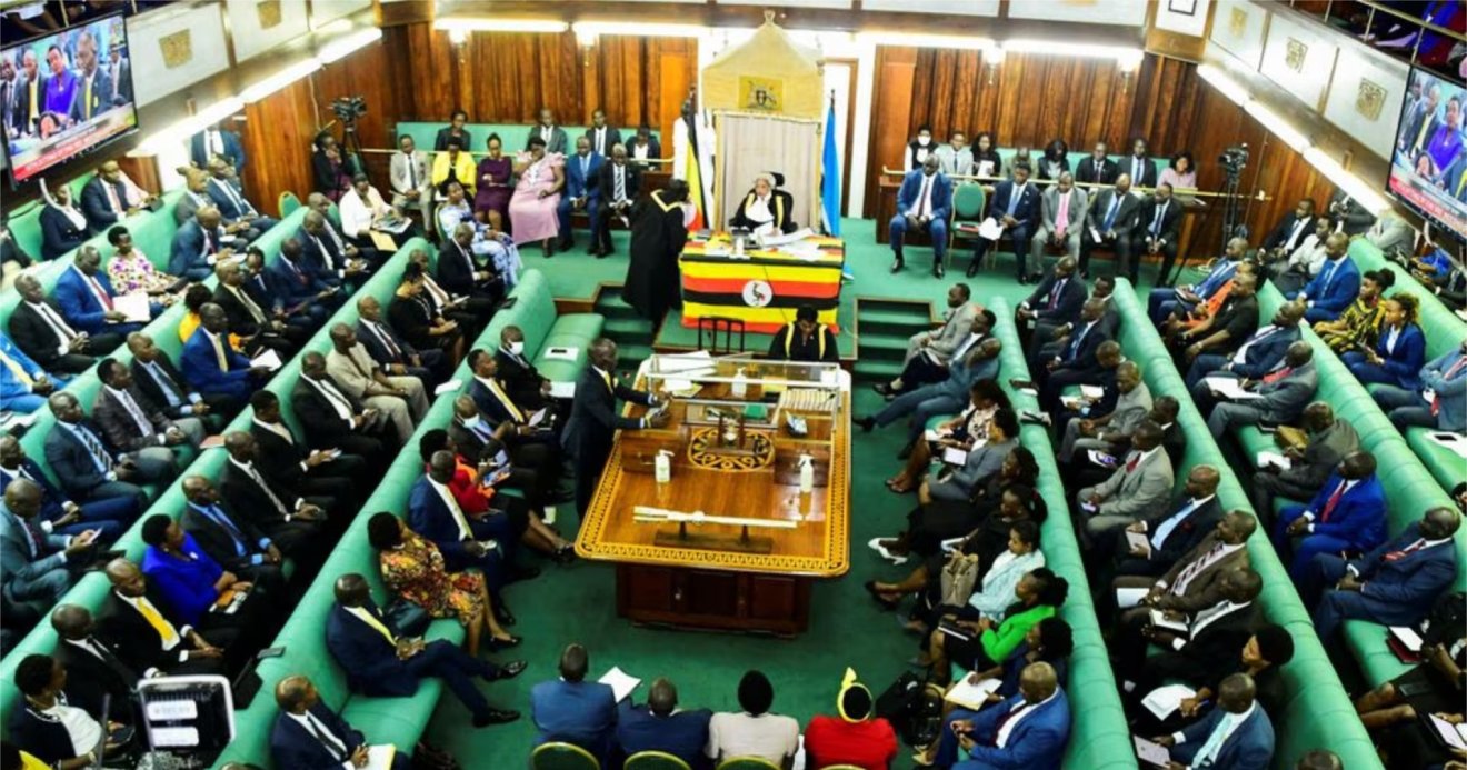 Ugandan legislators participate in the debate of the Anti-Homosexuality bill