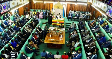 Ugandan legislators participate in the debate of the Anti-Homosexuality bill