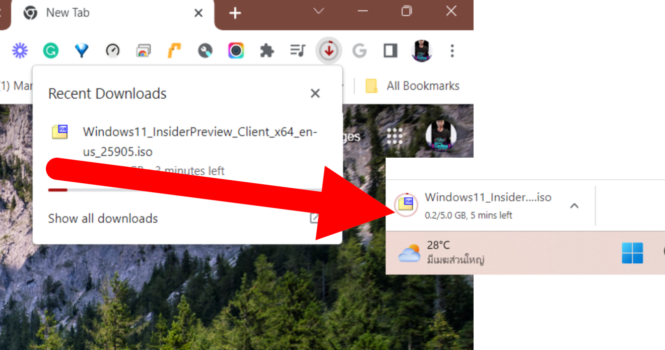 ไม่ชอบแถบดาวน์โหลดด้านบน? วิธีย้ายแถบดาวน์โหลด Chrome กลับมาที่เดิม