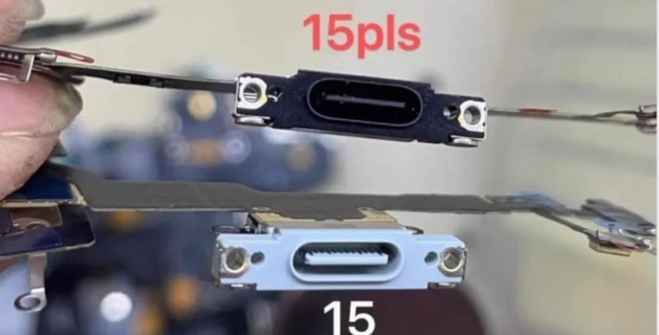 หลุดภาพพอร์ตเชื่อมต่อ USB-C ของ iPhone 15 Series !