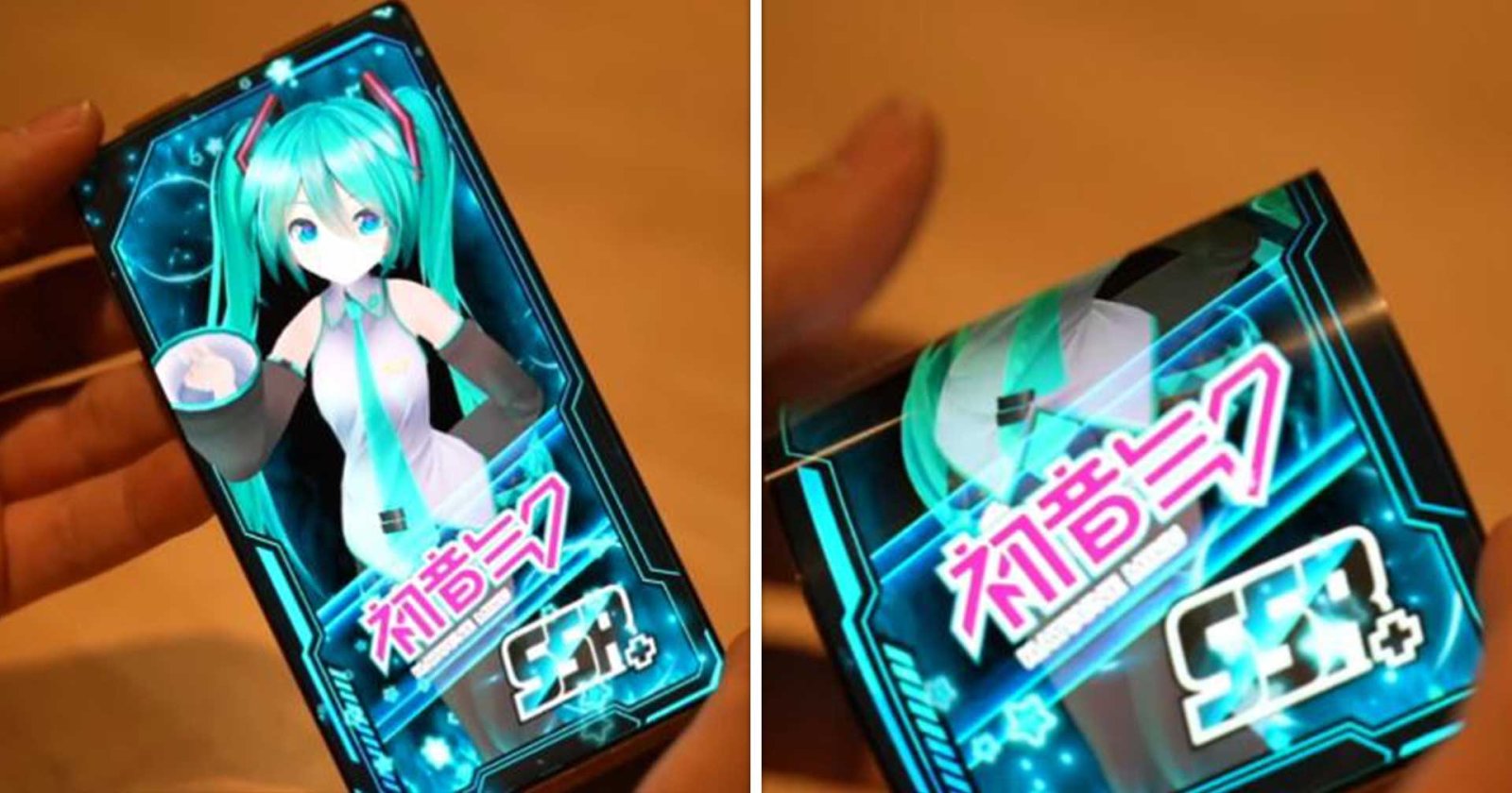 ครีเอเตอร์ญี่ปุ่นสร้างการ์ดสะสมภาพเคลื่อนไหว Hatsune Miku ด้วยจอ OLED ที่ ‘งอ’ ได้