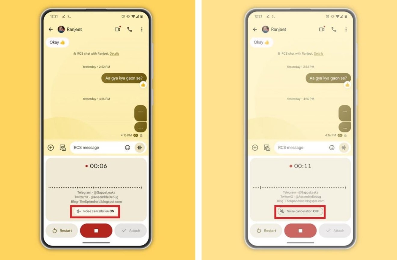 Google Messages กำลังทดสอบฟีเจอร์ ‘ตัดเสียงรบกวน (Noise cancellation)’ ขณะบันทึกเสียง
