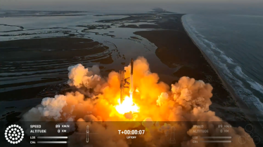 SpaceX ทดสอบบิน Starship ครั้งที่ 2 สามารถบินไปสู่อวกาศ แต่บูสเตอร์ระเบิดหลังแยกตัว