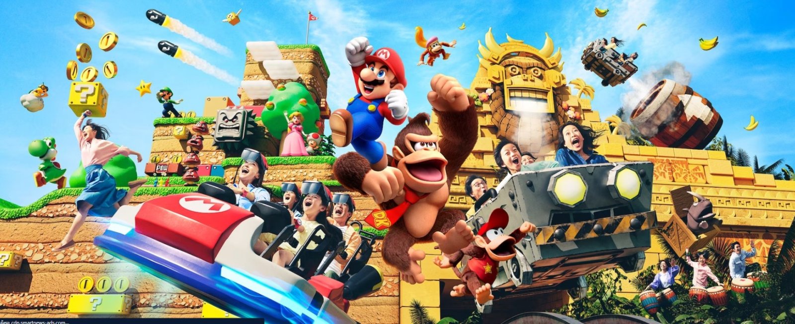 เปิดเผยโฉมแรก Donkey Kong Country ส่วนขยาย Super Nintendo World จากสวนสนุก USJ