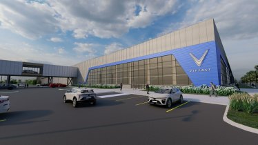 โรงงาน VinFast ในนอร์ทแคโรไลนา ประเทศสหรัฐฯ (ภาพเรนเดอร์)