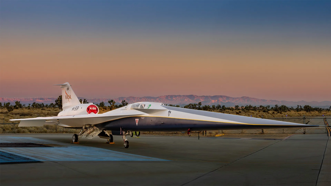 NASA และ Lockheed เปิดตัวเครื่องบินความเร็วเหนือเสียงที่เสียงเงียบ X-59