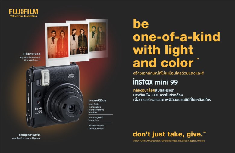 เปิดตัว FUJIFILM INSTAX mini 99 กล้อง Instant สร้างเอกลักษณ์ที่ไม่ ...