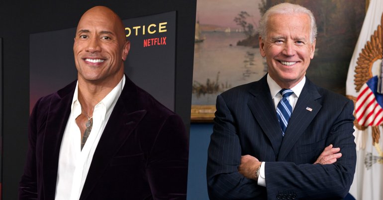 Dwayne Johnson Joe Biden