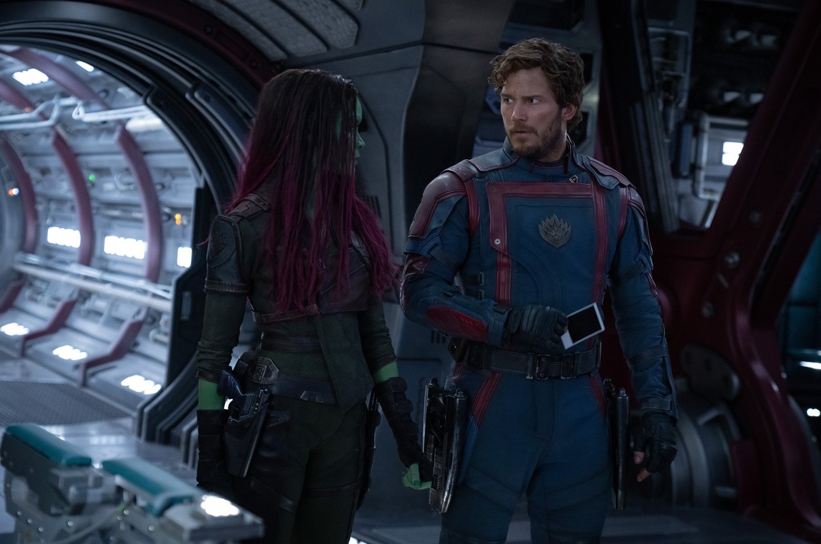 Chris Pratt and Zoe Saldana in Guardians of the Galaxy Vol. 3 (2023)