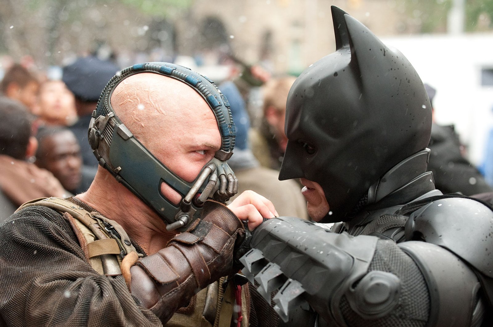 Christian Bale and Tom Hardy The Dark Knight Rises