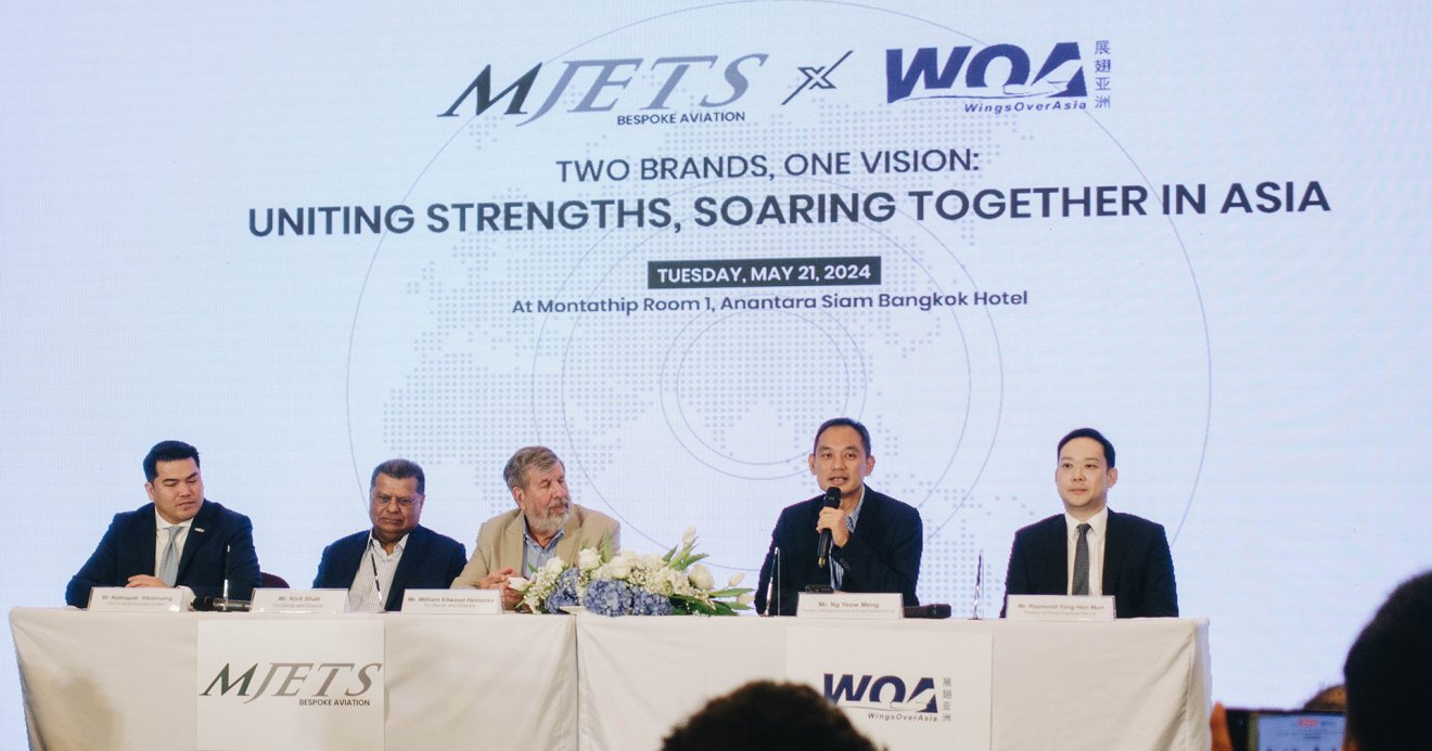 MJets ผู้บริการเครื่องบินเจ็ทส่วนตัว จับมือ WingsOverAsia ขยายฐานลูกค้าในเอเชีย