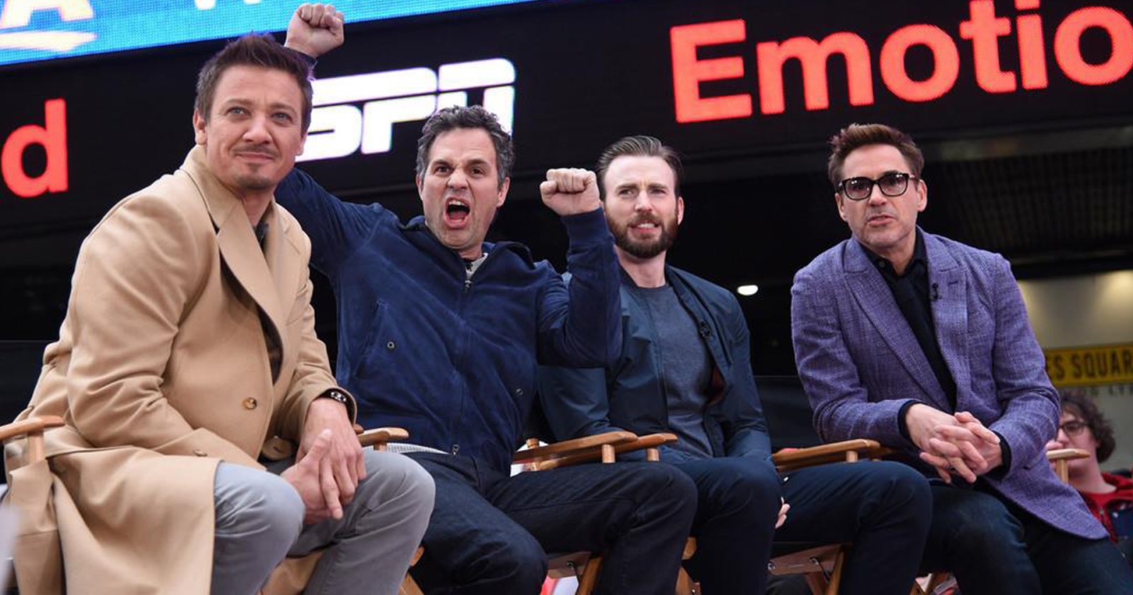 Mark Ruffalo Jeremy Renner Robert Downey Jr Chris Evans