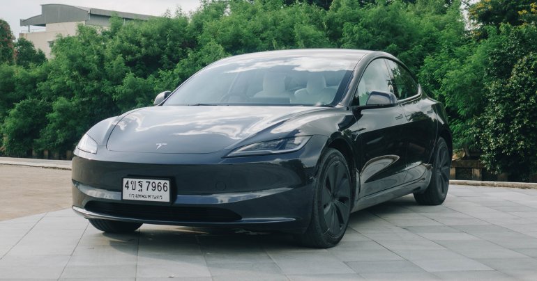 รีวิว Tesla Model 3 RWD ขับสบาย ช่วงล่างแน่น กล้องชัด เกียร์ในจอ ใช้ ...